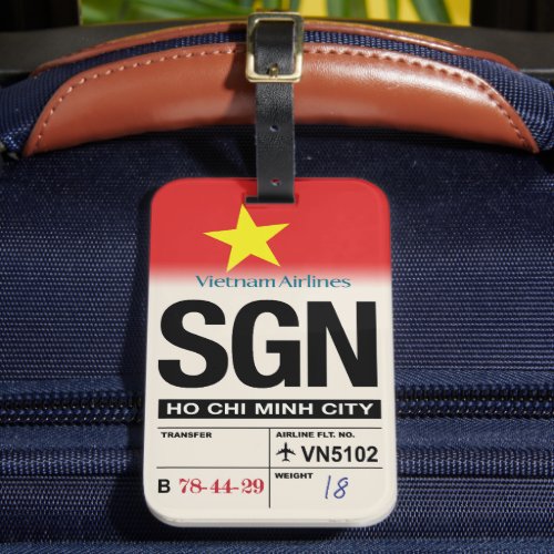 Ho Chi Minh City SGN Vietnam Airline Luggage Tag