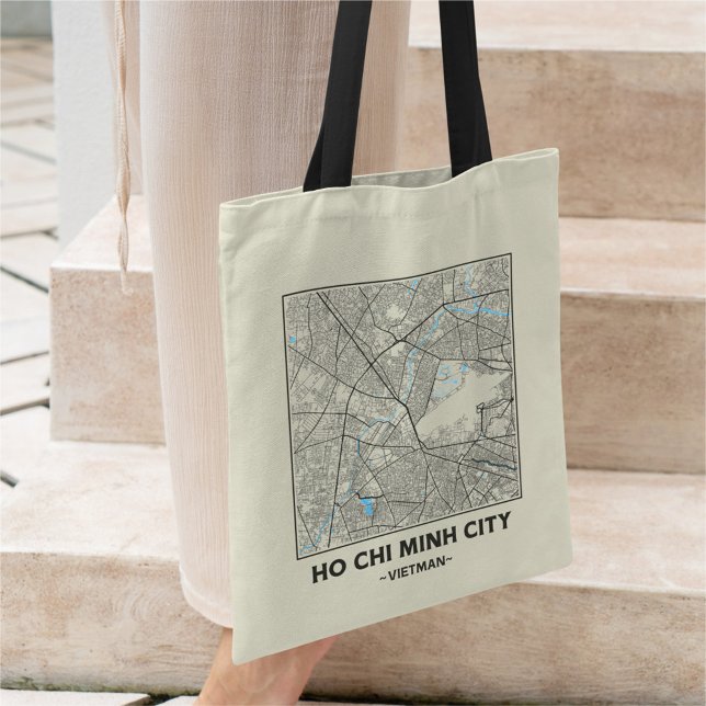 Ho Chi Minh City, Vietnam, City Map Tote Bag (Creator Uploaded)