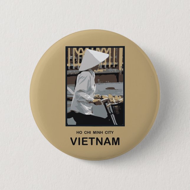 Ho Chi Minh City Vietnam Pinback Button (Front)