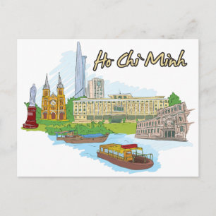 Ho Chi Minh, Vietnam Famous City Postcard