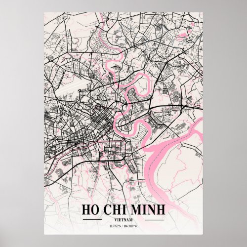 Ho Chi Minh _ Vietnam Neapolitan City Map Poster