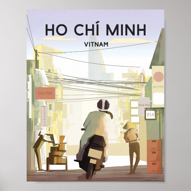 Ho chi minh vietnam travel poster (Front)