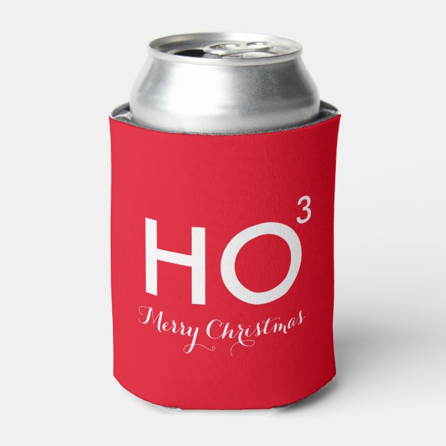 Ho Cubed Funny Christmas Can Cooler (Can Front)