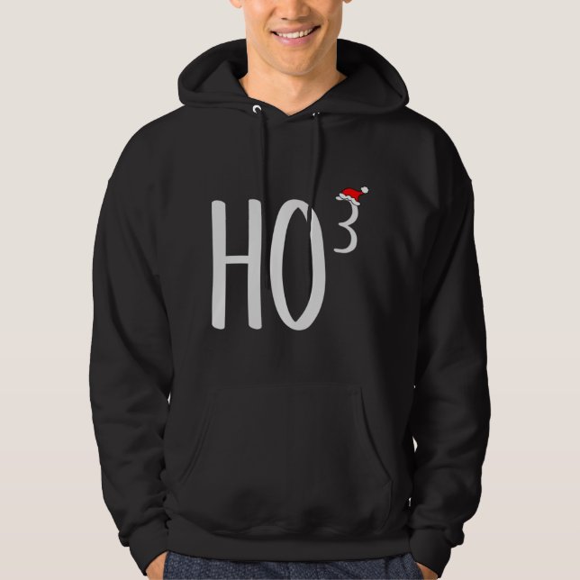 Ho Cubed, Ho Ho Ho Math Teacher Christmas Hoodie (Front)