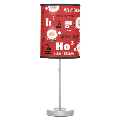 Ho cubed Santa Holiday Table Lamp