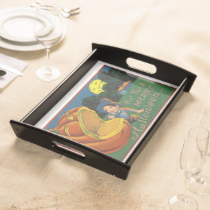 Ho! for  a Merry Halloween Serving Tray
