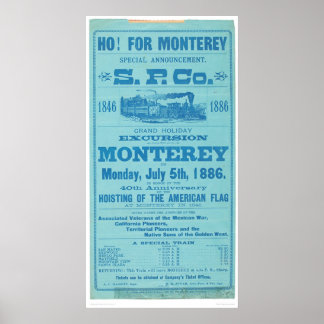 Ho for Monterey So. Pacific Advertisement (1652A) Poster