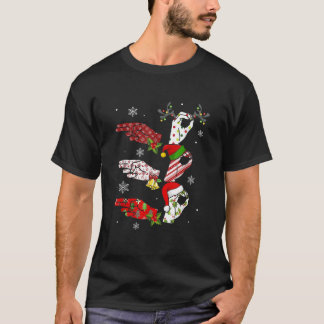 Ho Ho ASL Sign Language Deaf Pride Family Pajamas  T-Shirt