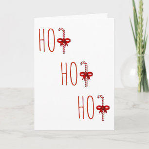 HO HO Candy Cane Holiday Card