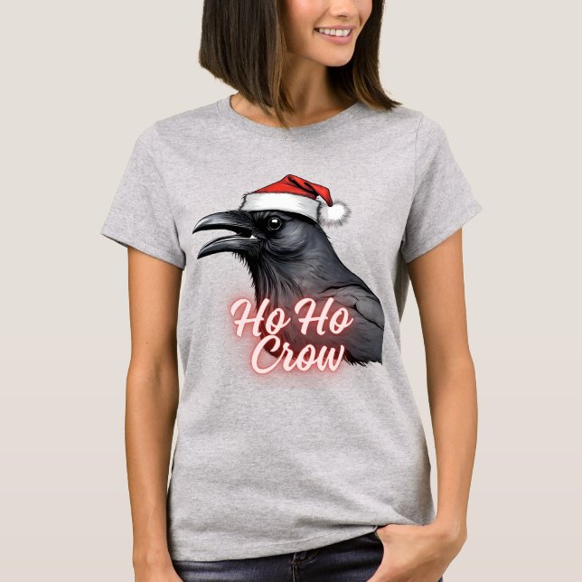 Ho Ho Crow Christmas T-Shirt (Front)