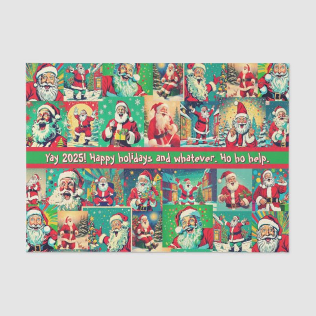 HO HO HELP tissue paper (Front)