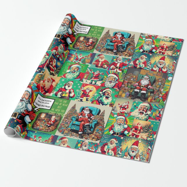 HO HO HELP wrapping paper (Unrolled)