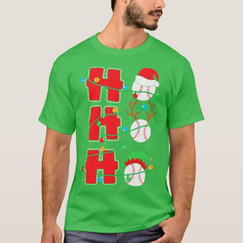 Ho Ho Ho Baseball Christmas Gift  T_Shirt