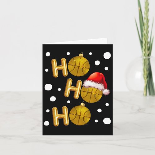 Ho Ho Ho Basketball Christmas Tree Ornaments Merry Card