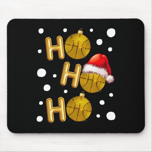 Ho Ho Ho Basketball Christmas Tree Ornaments Merry Mouse Pad