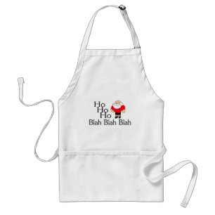 Ho Ho Ho Blah Blah Blah Christmas Adult Apron