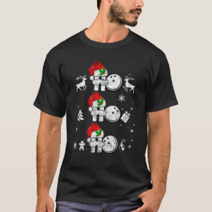 Ho Ho Ho Bowling Ball Santa Christmas Costume Funn T-Shirt