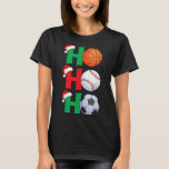 Ho Ho Ho Boys Christmas Srts Basketball Baseball S T-Shirt