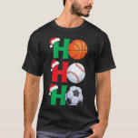 Ho Ho Ho Boys Christmas Srts Basketball Baseball S T-Shirt