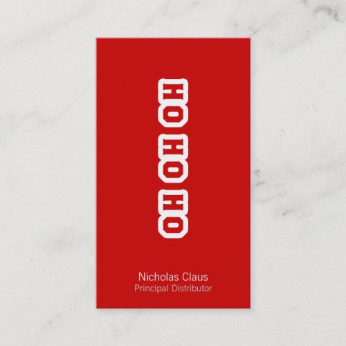 HO HO HO BUSINESS CARD