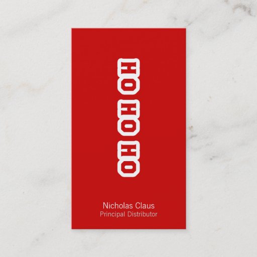 Customizable HO HO HO BUSINESS CARD
