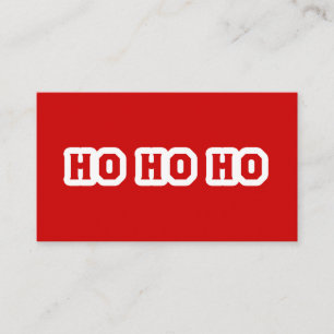 HO HO HO BUSINESS CARD