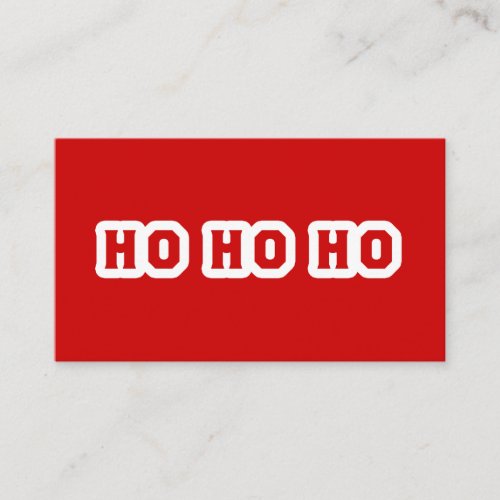 HO HO HO BUSINESS CARDS