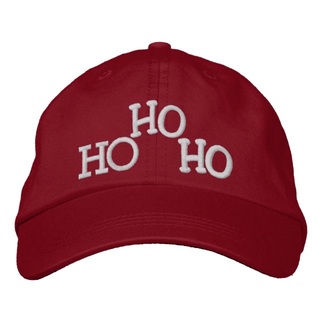 HO HO HO by SRF Embroidered Baseball Cap (Front)