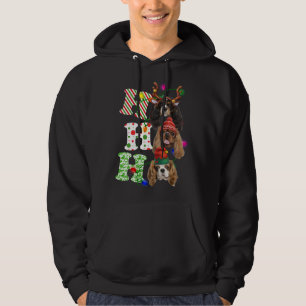 Ho Ho Ho Cavalier King Charles Spaniel Cute Christ Hoodie