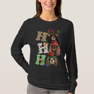 Ho Ho Ho Cavalier King Charles Spaniel Cute Christ T-Shirt