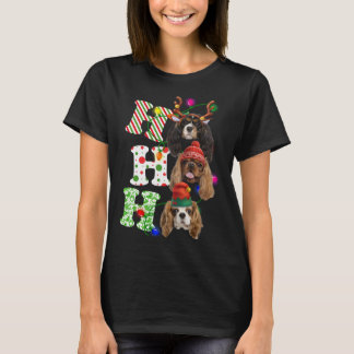 Ho Ho Ho Cavalier King Charles Spaniel Cute Christ T-Shirt