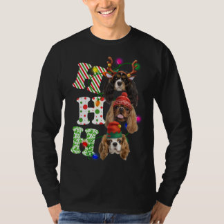 Ho Ho Ho Cavalier King Charles Spaniel Cute Christ T-Shirt