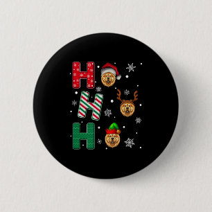 Ho Ho Ho Chow Chow Dog Lover Matching Christmas El Button