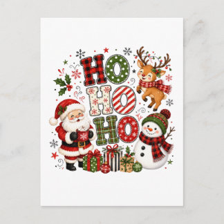 Ho Ho Ho Christmas Announcement Postcard