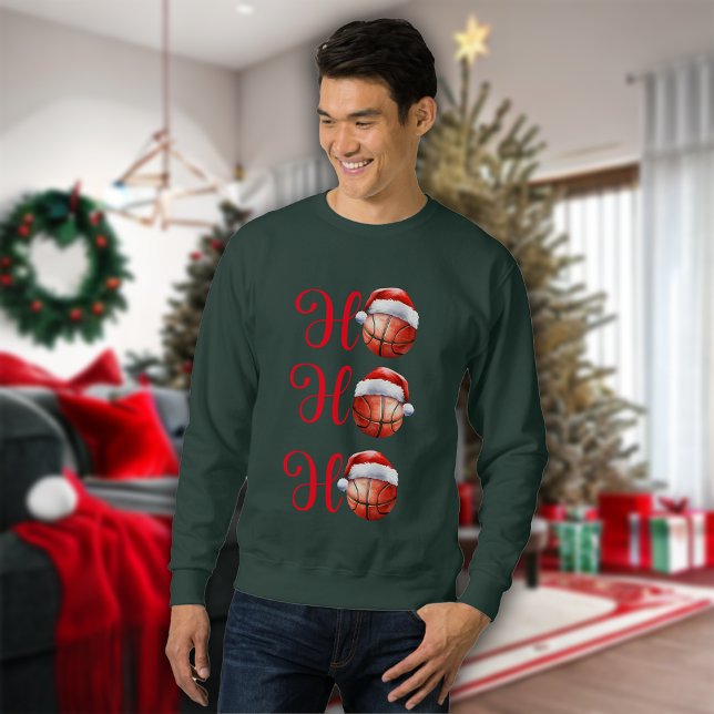 Ho Ho Ho Christmas Basketball Men Sweatshirt (Creator Uploaded)