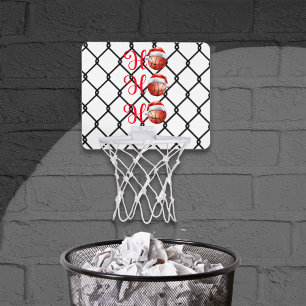 Ho Ho Ho Christmas Basketball Mini Basketball Hoop