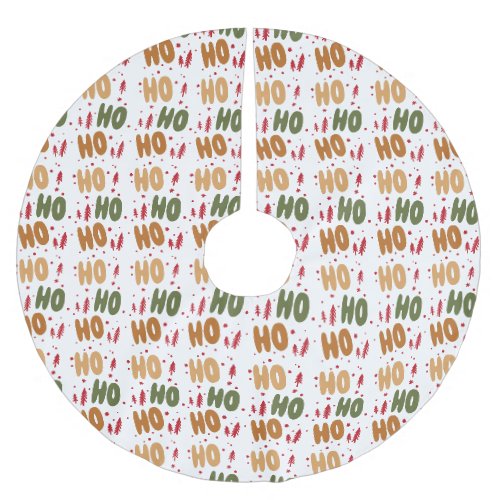 Ho Ho Ho christmas Brushed Polyester Tree Skirt