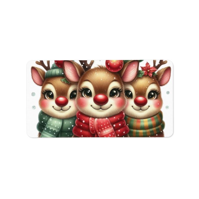 Ho Ho Ho Christmas Card Label (Front)