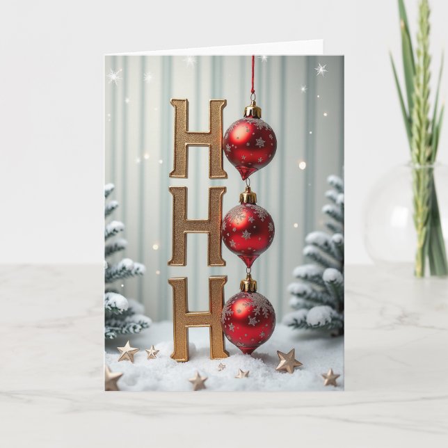 Ho Ho Ho Christmas Cheer Card (Front)