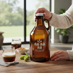 Ho Ho Ho Christmas Corporate Personalized Name Growler