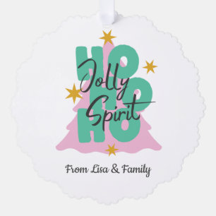 Ho Ho Ho Christmas custom Ornament Card