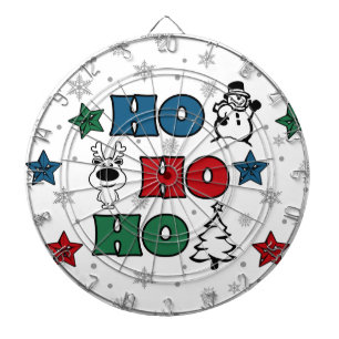 Ho-Ho-Ho Christmas design Dartboard With Darts