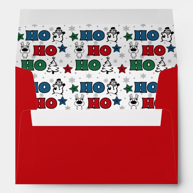 Ho-Ho-Ho Christmas design Envelope (Back (Bottom))