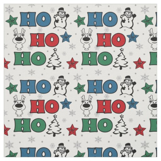 Ho-Ho-Ho Christmas design Fabric
