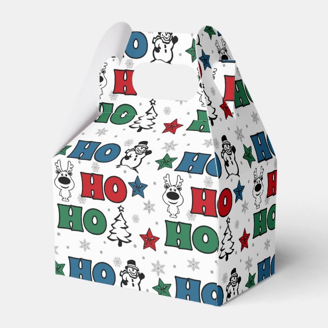 Ho-Ho-Ho Christmas design Favor Boxes (Back Side)