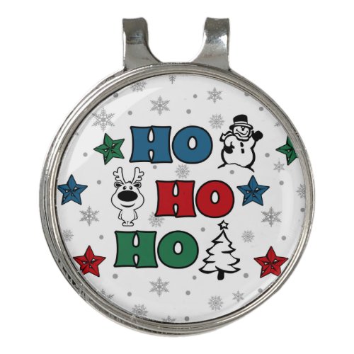 Ho_Ho_Ho Christmas design Golf Hat Clip