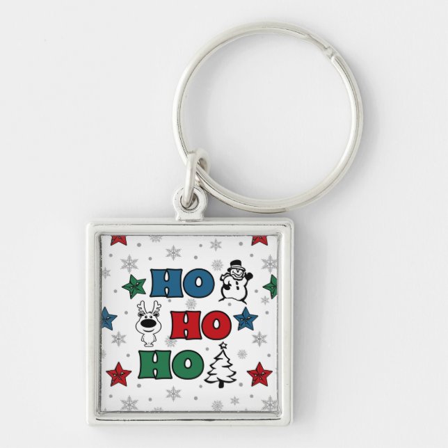 Ho-Ho-Ho Christmas design Keychain (Front)