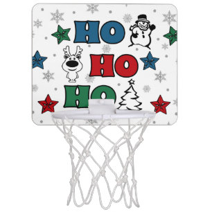 Ho-Ho-Ho Christmas design Mini Basketball Hoop