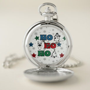 Ho-Ho-Ho Christmas design Pocket Watch