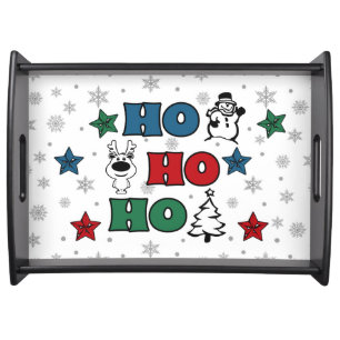 Ho-Ho-Ho Christmas design Serving Tray